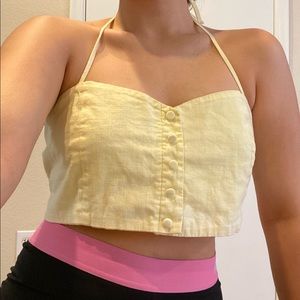 Yellow crop top